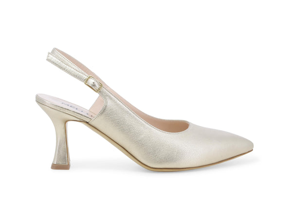 Melluso Décolleté Slingback Scarpe da Cerimonia Eleganti Pelle